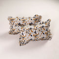 Multicolor - set of 2 sanganeri cotton frill pillow covers