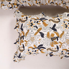 Multicolor - set of 2 sanganeri cotton frill pillow covers