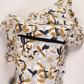 Multicolor - set of 2 sanganeri cotton frill pillow covers