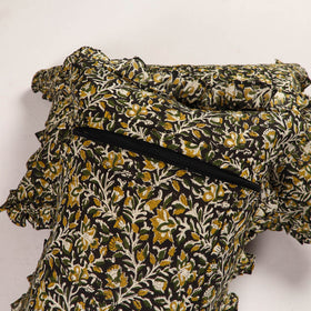 Multicolor - set of 2 sanganeri cotton frill pillow covers