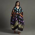 Multicolor - shibori clamp dyed modal silk dupatta