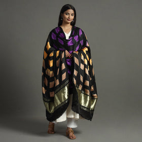 Multicolor - shibori clamp dyed modal silk dupatta