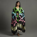 Multicolor - shibori clamp dyed modal silk dupatta
