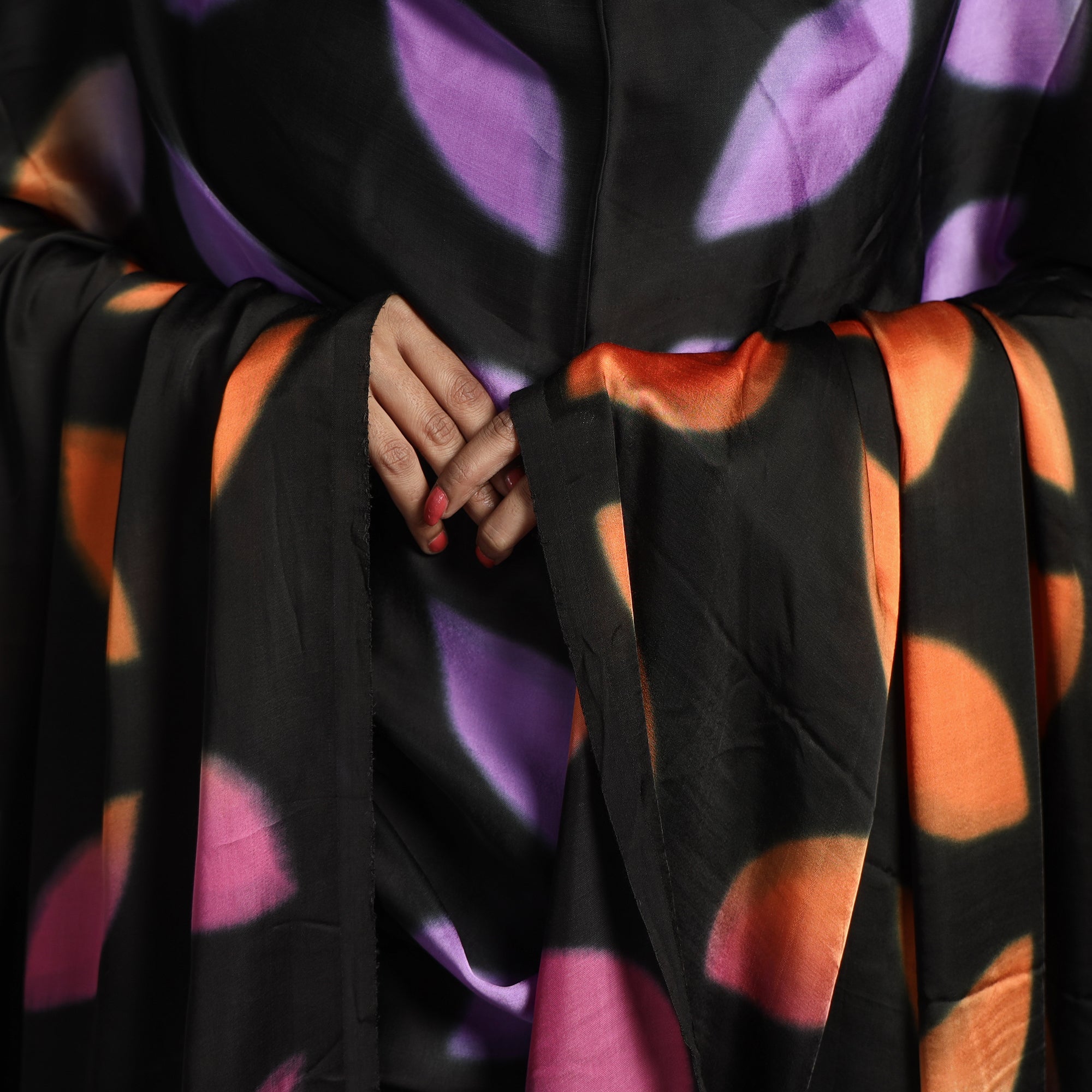 Multicolor - shibori clamp dyed modal silk dupatta