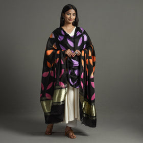 Multicolor - shibori clamp dyed modal silk dupatta