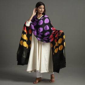 Multicolor - shibori clamp dyed modal silk dupatta