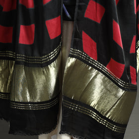 Multicolor - shibori clamp dyed modal silk dupatta