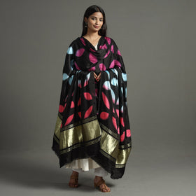 Buy Shibori Clamp Dyed Modal Silk Dupatta with Zari Border 31 Online at iTokri.com