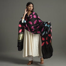 Buy Shibori Clamp Dyed Modal Silk Dupatta with Zari Border 31 Online at iTokri.com