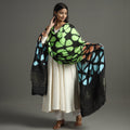  Shibori Clamp Dyed Modal Silk Dupatta with Zari Border 35 Online at iTokri.com