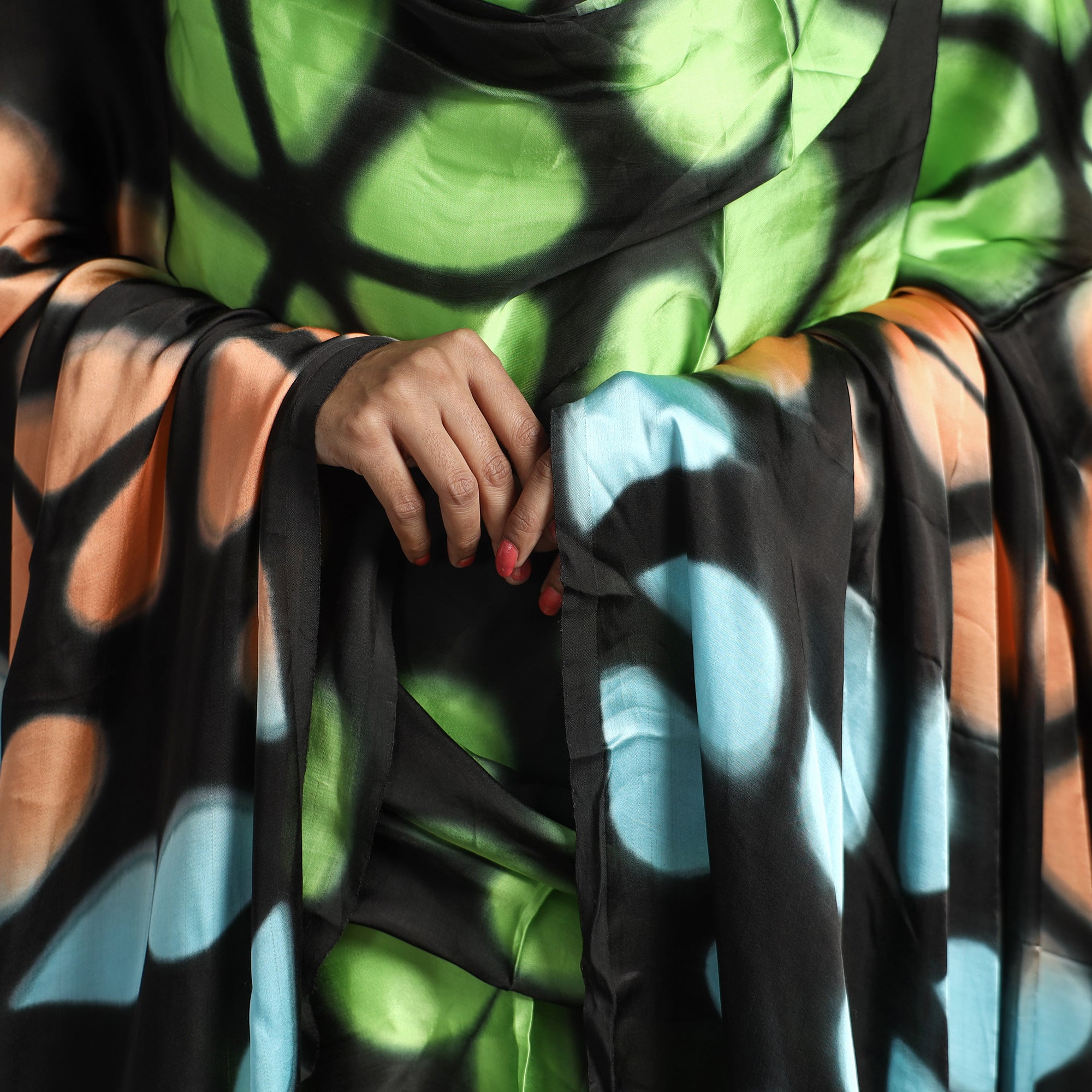  Shibori Clamp Dyed Modal Silk Dupatta with Zari Border 35 Online at iTokri.com