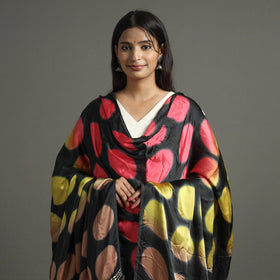 Multicolor - Shibori Clamp Dyed Modal Silk Dupatta with Zari Border 36