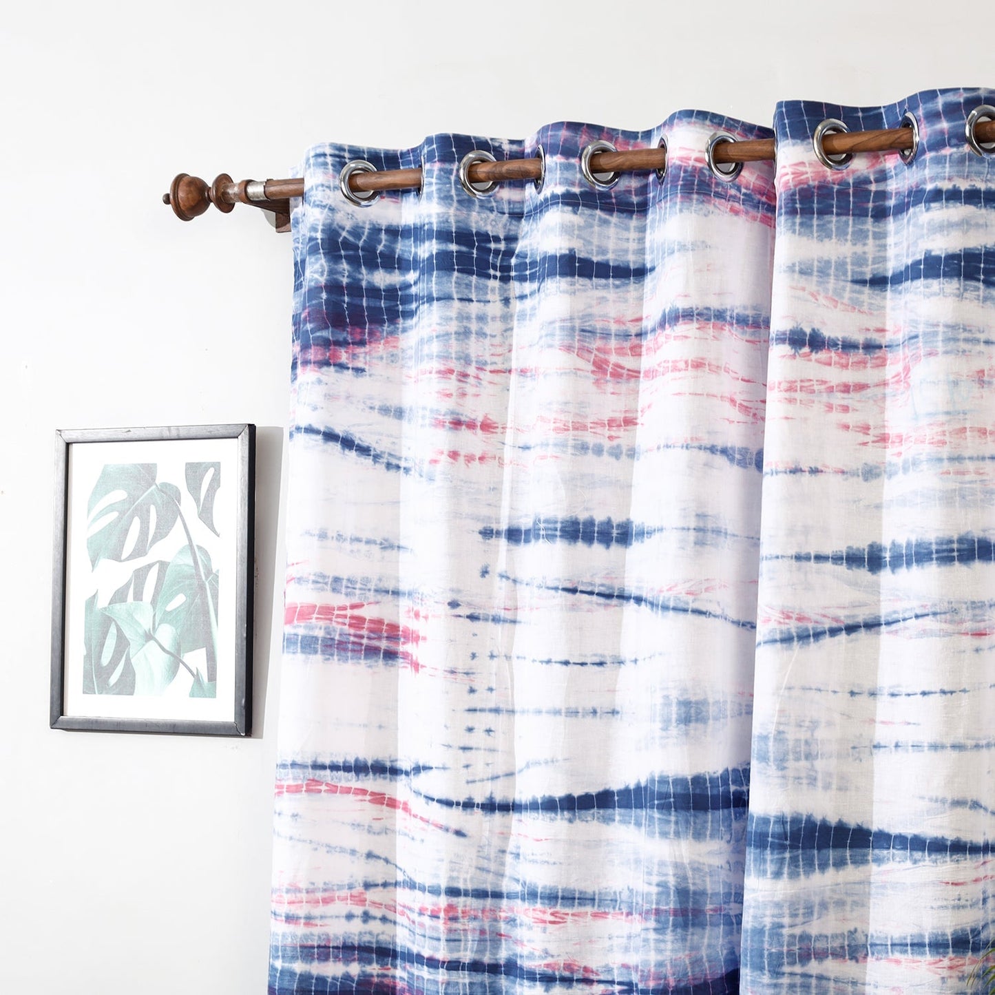 Shibori tie-dye cotton door curtain (7 x 3 feet) (single