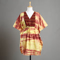  Shibori Tie-Dye Cotton Kaftan with Tie-Up Waist (Medium) Online at iTokri.com
