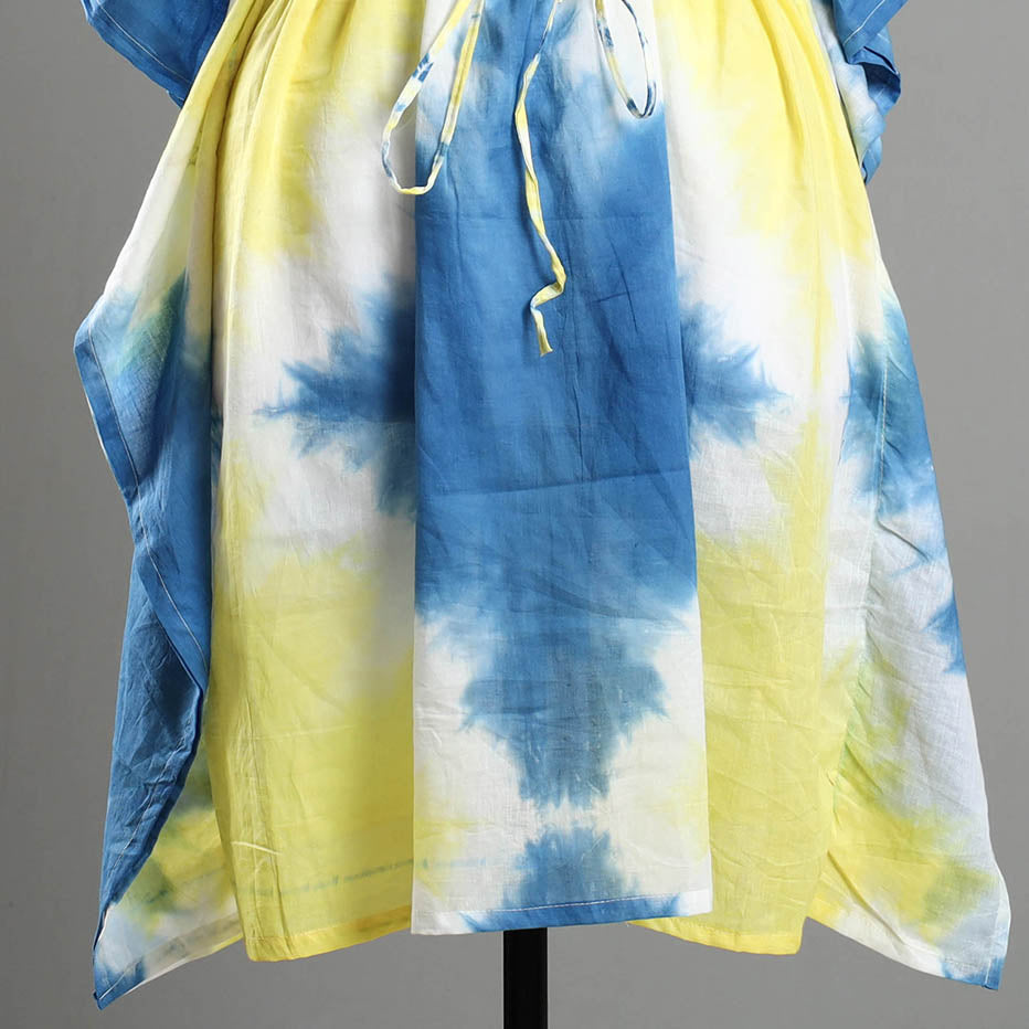 Buy Shibori Tie-Dye Cotton Kaftan with Tie-Up Waist (Medium) Online at iTokri.com