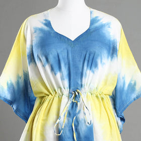 Buy Shibori Tie-Dye Cotton Kaftan with Tie-Up Waist (Medium) Online at iTokri.com