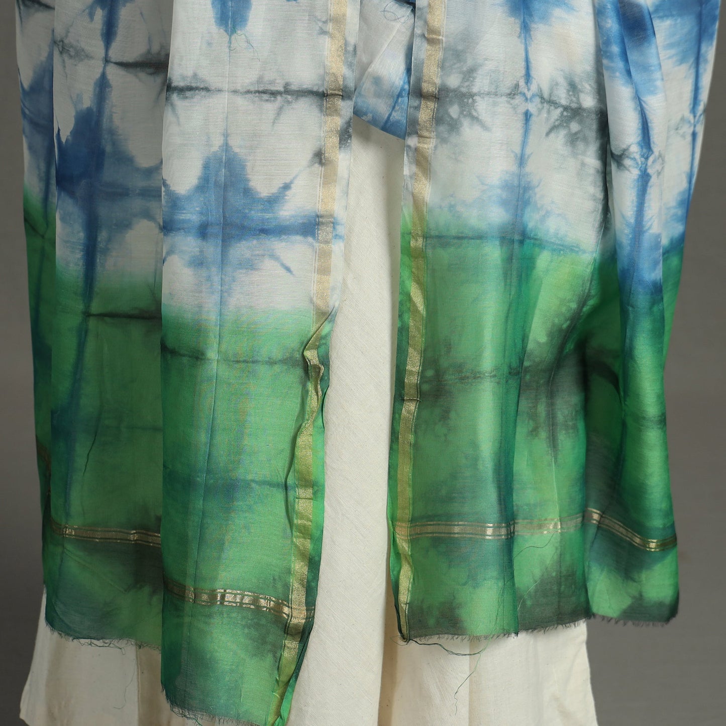 Multicolor - shibori tie-dye handloom chanderi silk dupatta