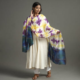Multicolor - shibori tie-dye handloom chanderi silk dupatta