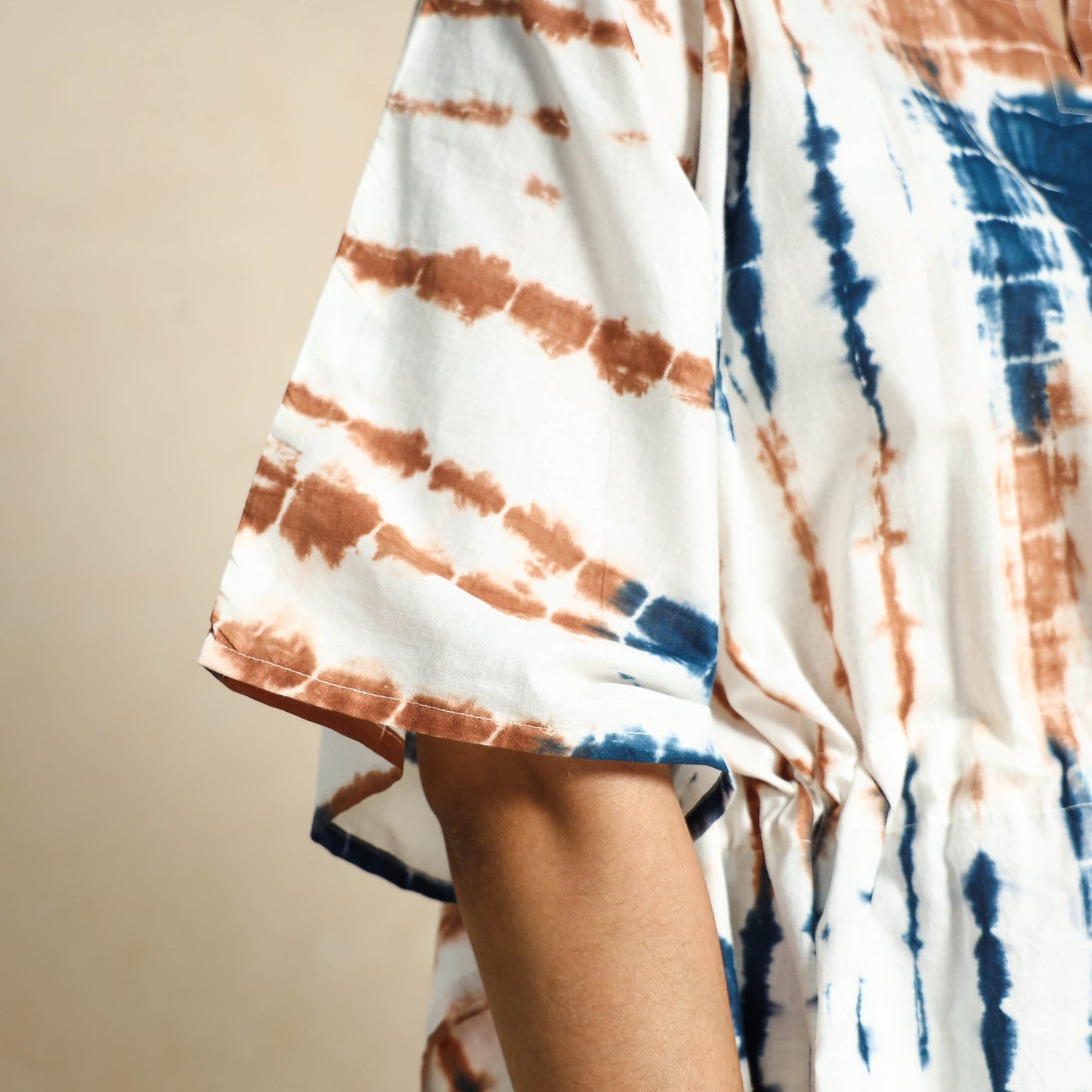 Buy Hand Block Print Kaftan & Pyjama Night Suit Set Online at iTokri.com