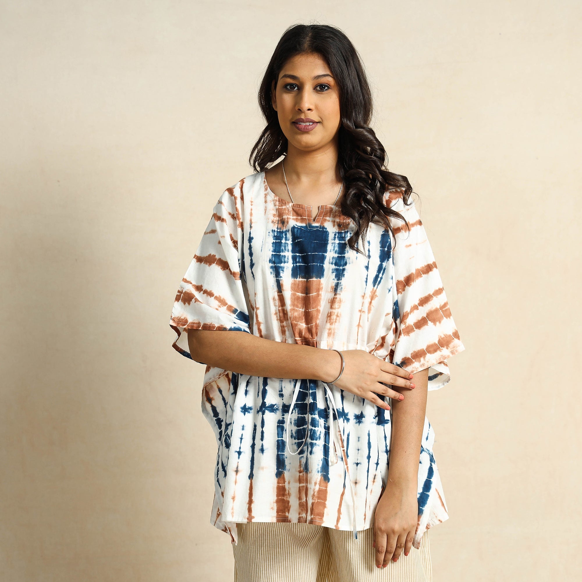 Buy Hand Block Print Kaftan & Pyjama Night Suit Set Online at iTokri.com