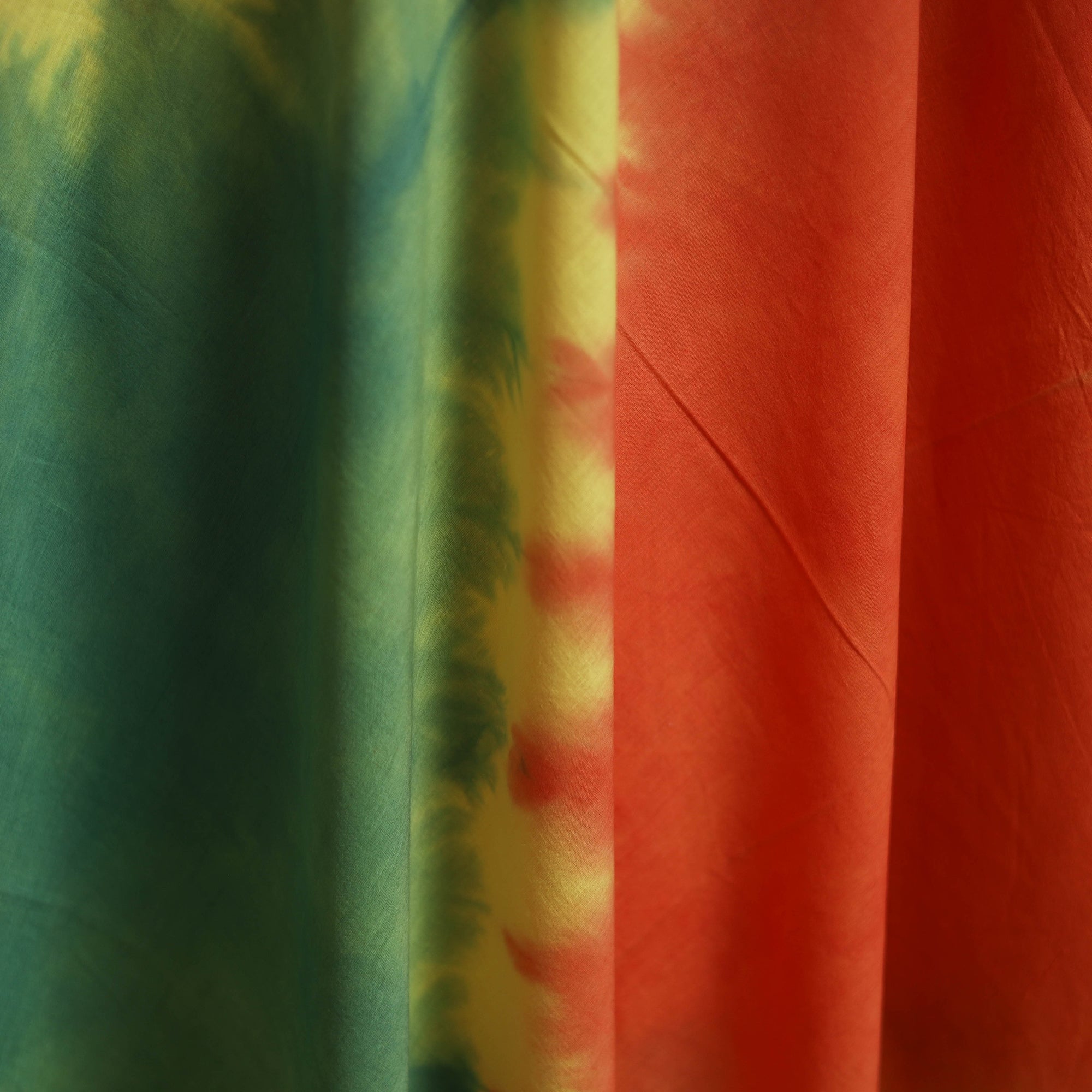 Shibori tie-dye pure mul cotton fabric 23 - handcrafted