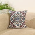 Multicolor Silk Thread Crewel Embroidery Cushion Cover