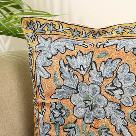 Multicolor - silk thread crewel embroidery cushion cover