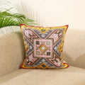 Multicolor Silk Thread Crewel Embroidery Cushion Cover