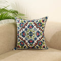 Multicolor Silk Thread Crewel Embroidery Cushion Cover