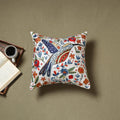 Multicolor - silk thread crewel hand embroidery cushion