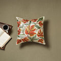 Multicolor - silk thread crewel hand embroidery cushion