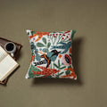 Multicolor - silk thread crewel hand embroidery cushion