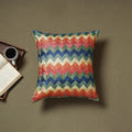Multicolor - silk thread crewel hand embroidery cushion