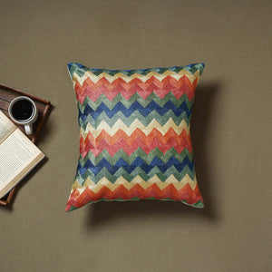 Multicolor - silk thread crewel hand embroidery cushion