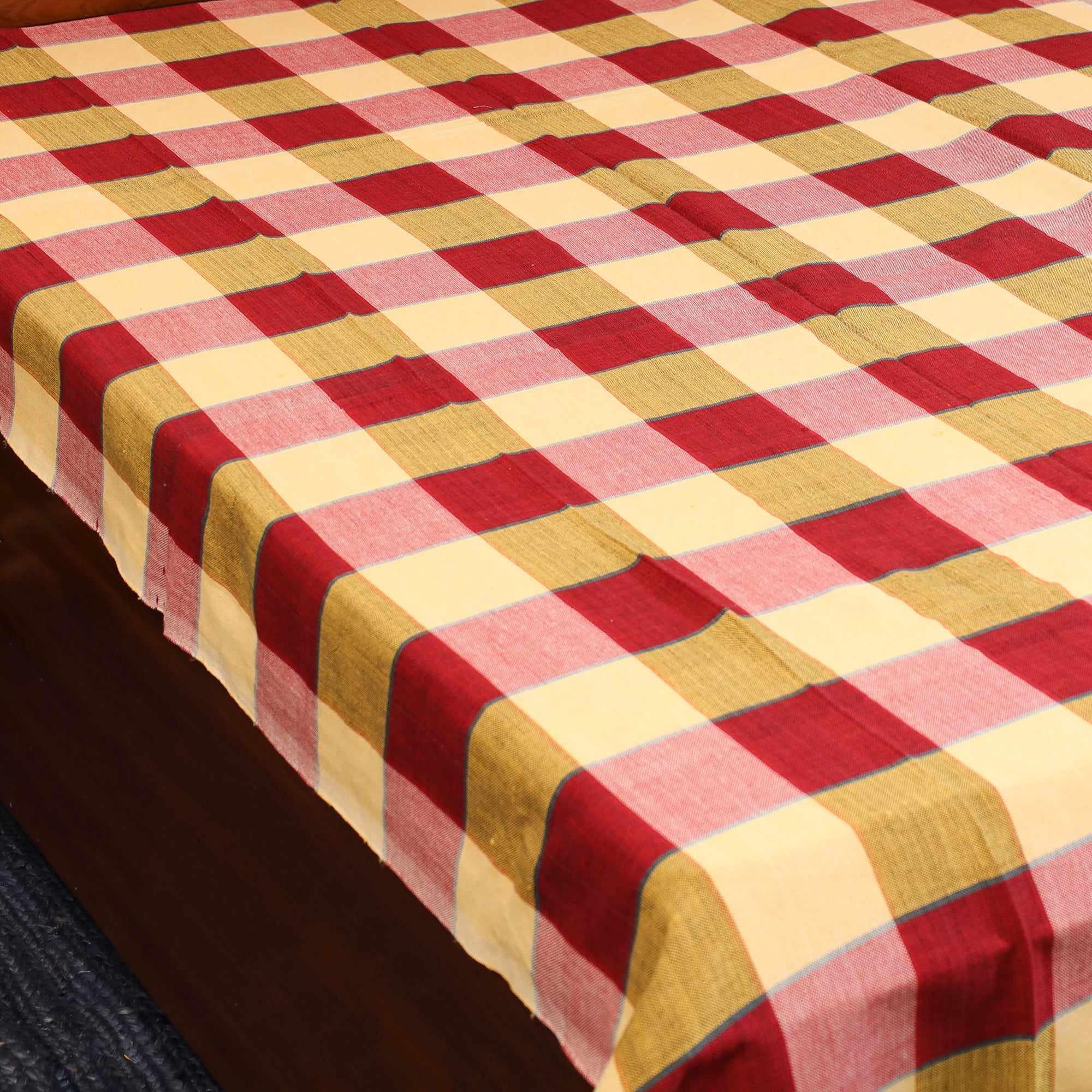 Multicolor - single handloom cotton bed sheet (90 x 60 in)