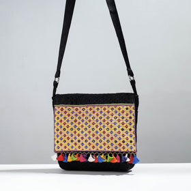 Multicolor Soof Stitch Embroidery Pure Handloom Sling Bag