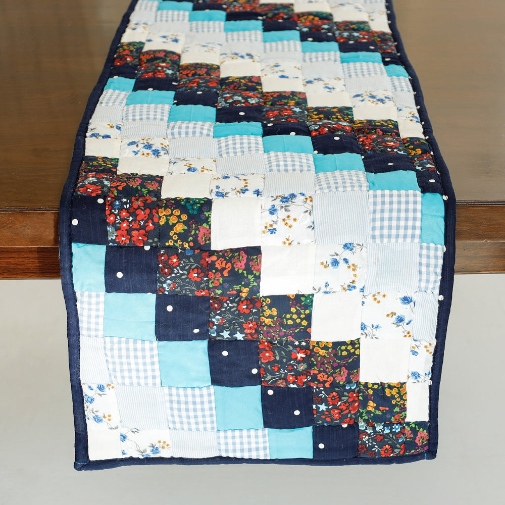 Multicolor Applique Quilted Table Runner Online in India