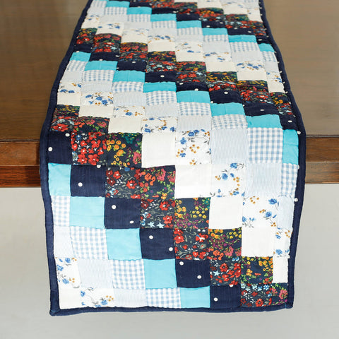 Multicolor Applique Quilted Table Runner Online in India
