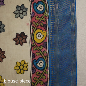 Srikalahasti handpainted natural dyed bangalore silk zari