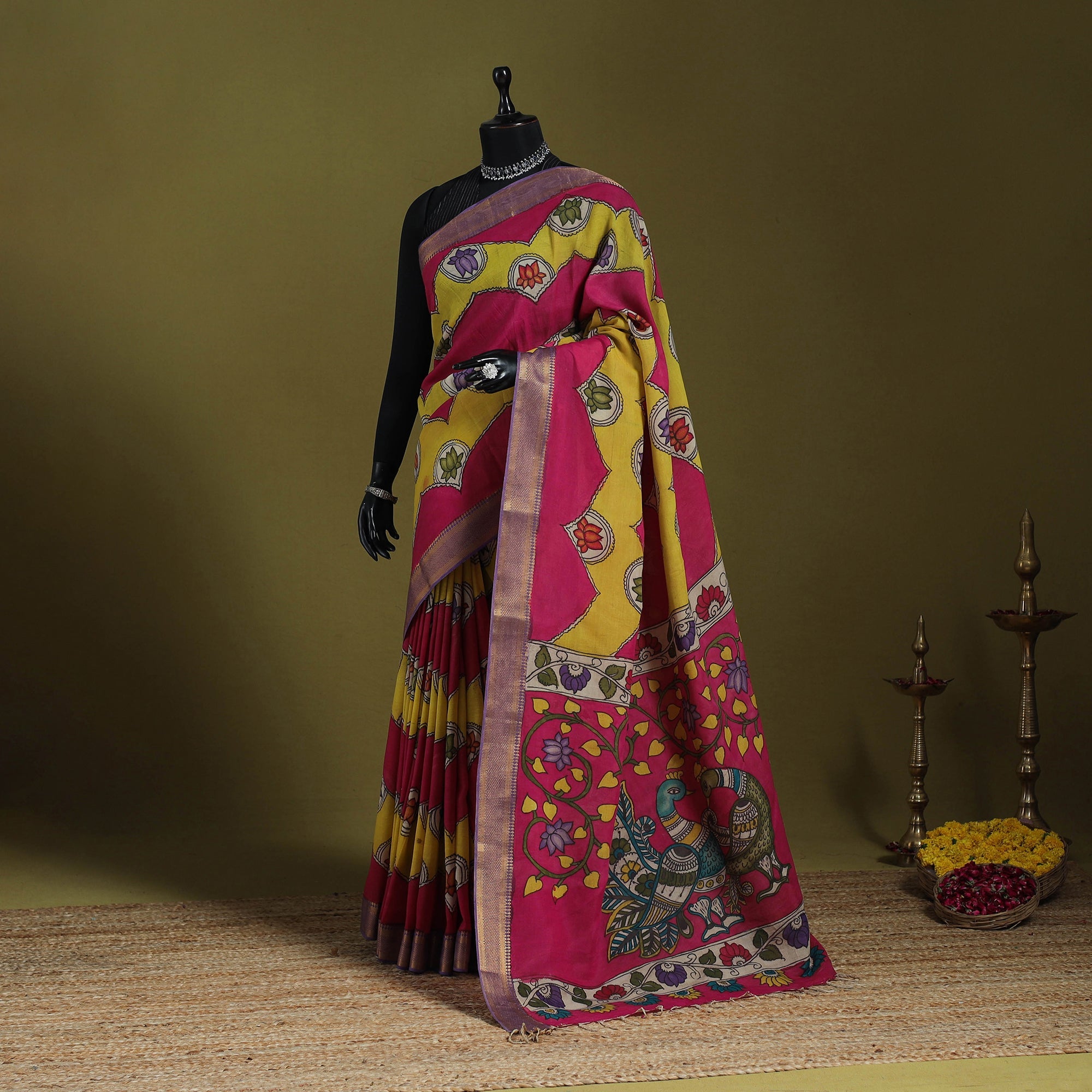 Multicolor - srikalahasti handpainted natural dyed