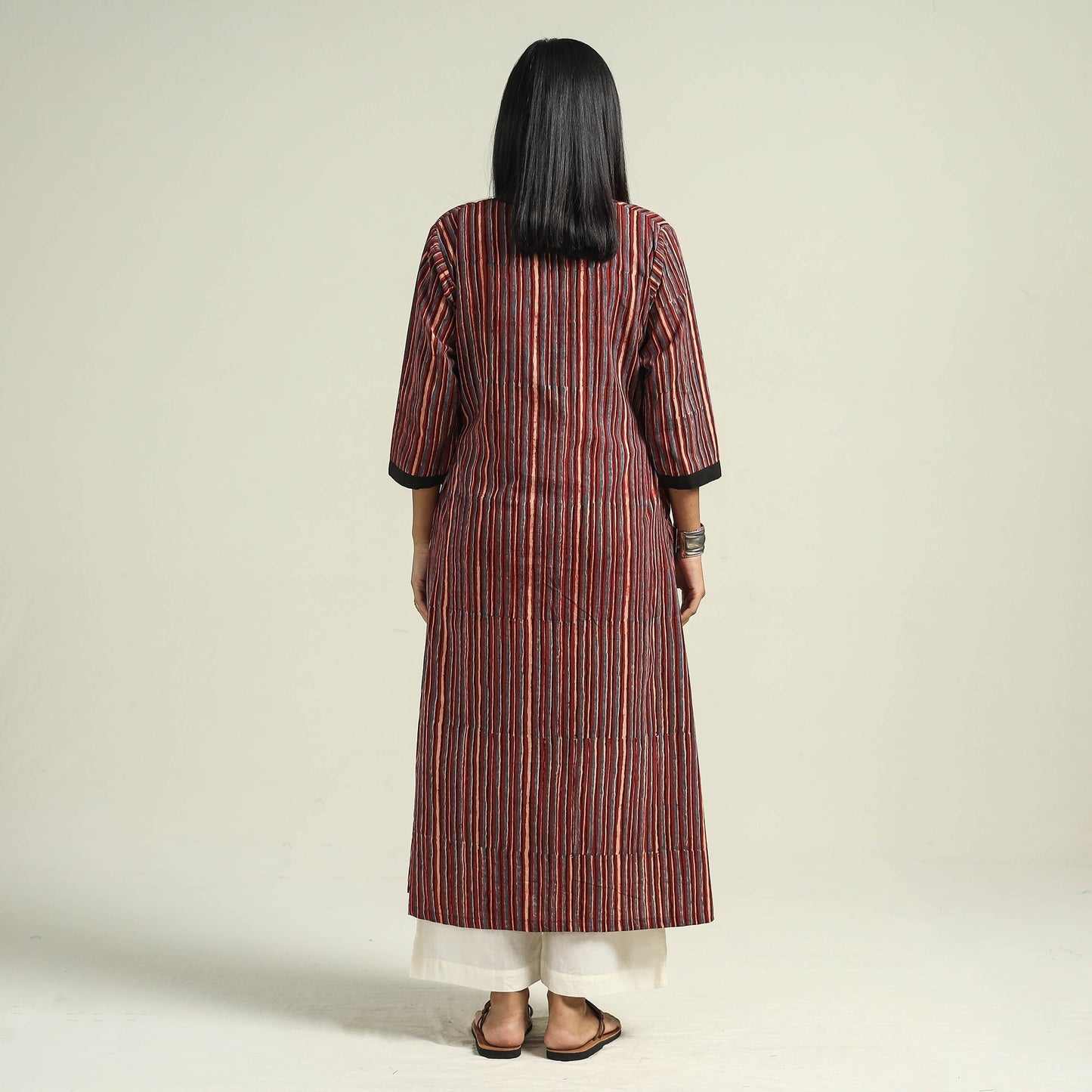 Buy Ajrakh Hand Block Printed Cotton Kurta Online at iTokri.com