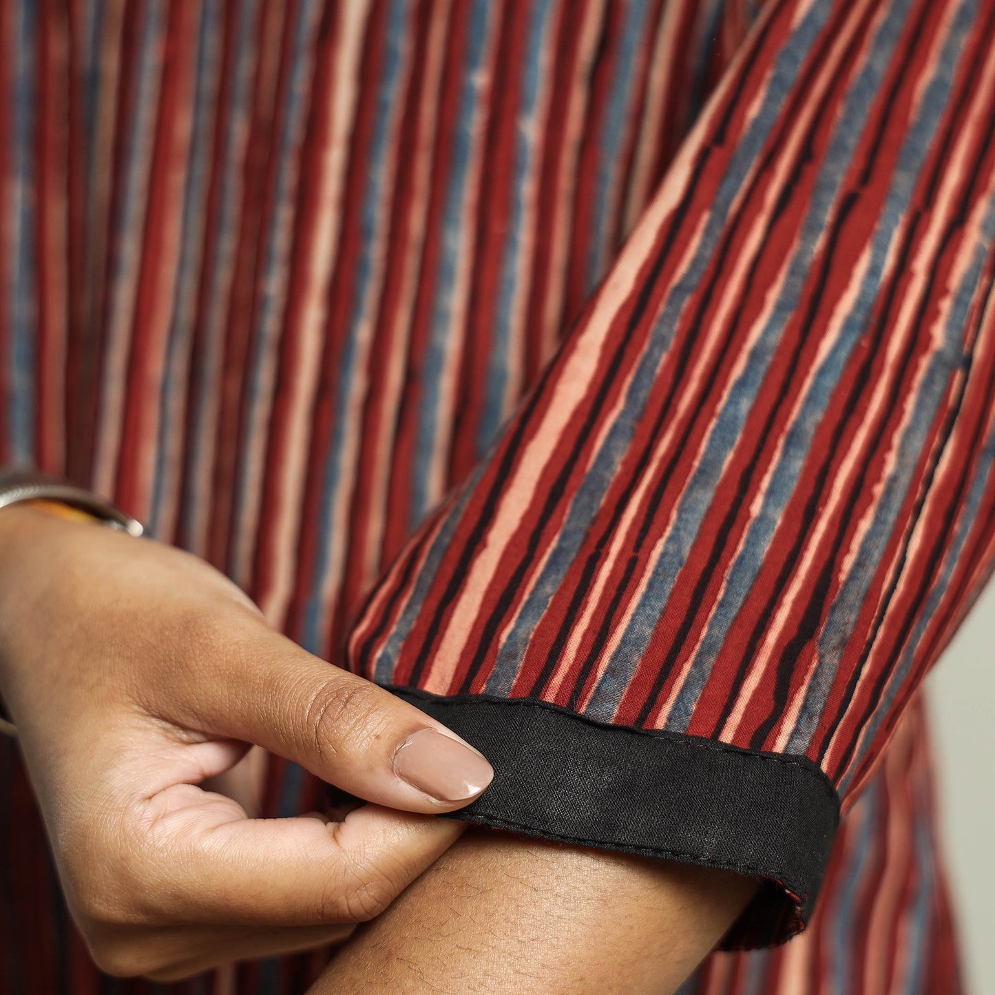 Buy Ajrakh Hand Block Printed Cotton Kurta Online at iTokri.com