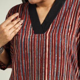 Buy Ajrakh Hand Block Printed Cotton Kurta Online at iTokri.com