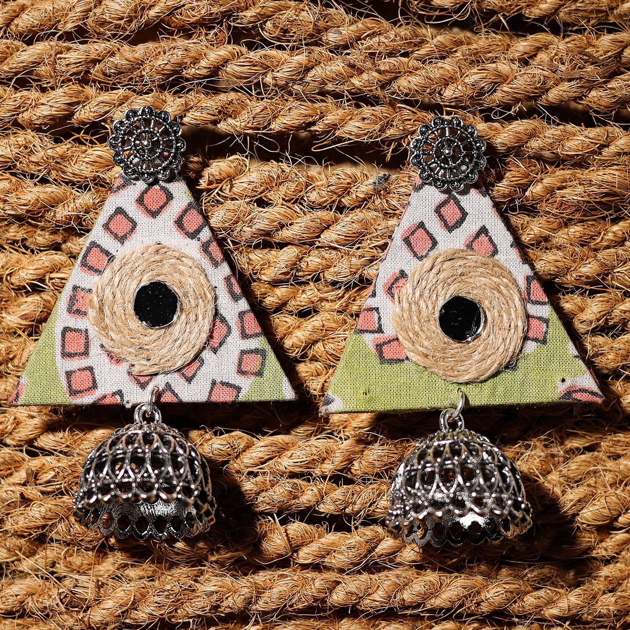 Multicolor - suchi handcrafted gs fabart jhumki earrings