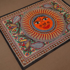 Handpainted madhubani painting by hira devi (22 x 30 in) 08