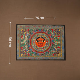 Handpainted madhubani painting by hira devi (22 x 30 in) 01