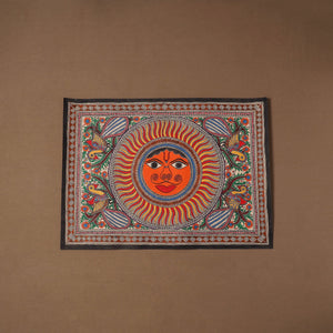 Handpainted madhubani painting by hira devi (22 x 30 in) 08