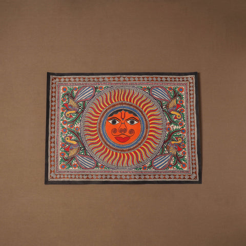 Handpainted madhubani painting by hira devi (22 x 30 in) 08