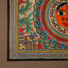 Handpainted madhubani painting by hira devi (22 x 30 in) 01