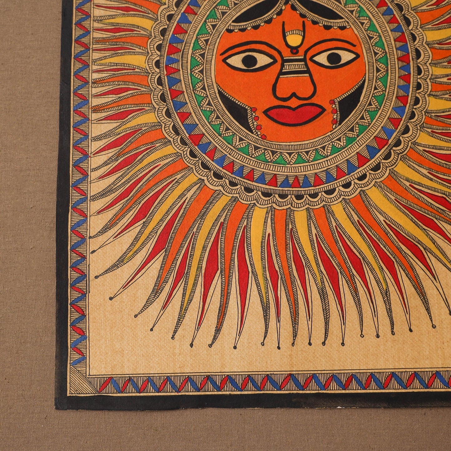 Handpainted madhubani painting by hira devi (14 x 11 in) 31